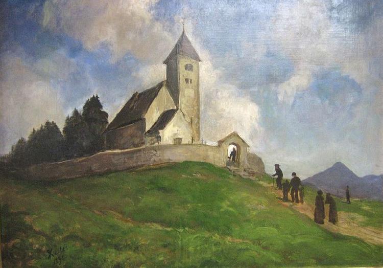 Rudolf Koller Die Kirche St. Remigius in Falera